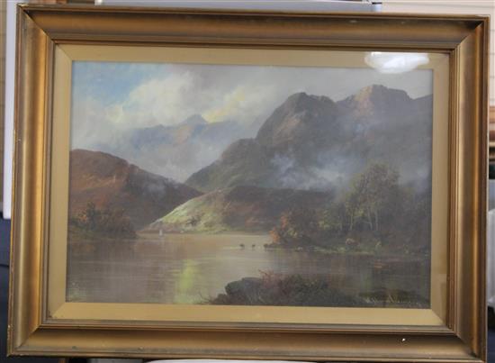 William Langley (fl. 1880-1920) Loch scene, 20 x 30in.